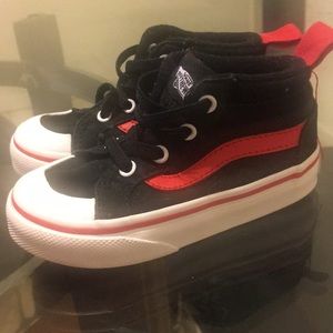Vans: Off the wall (Toddler) Red/Black/White
